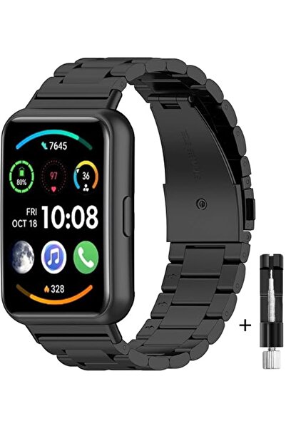 MMP SHOP Huawei Watch Fit 2 Uyumlu Ayarlabilir Paslanmaz Çelik Akıllı Saat Ko...