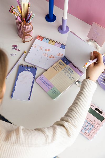 PAPERORA Εβδομαδιαίο και ημερήσιο σετ επιτραπέζιου αδιάβροχου προγραμματιστή 3 τεμαχίων - Κορδέλα