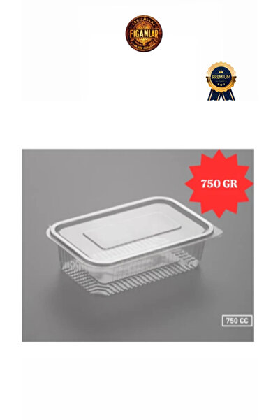 figanlar ambalaj Transparent Plastic Leakproof Container 750 Gr Cc Disposable Bowl with Lid 25 Pieces