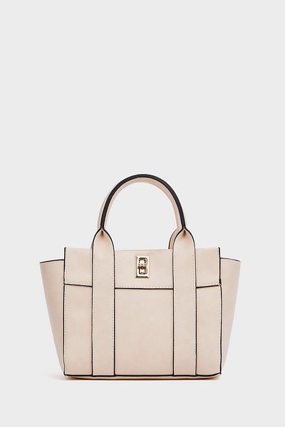 Madamra Cremefarbene Mini-Hand- und Umhängetasche für Damen