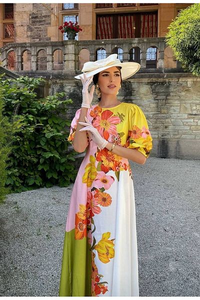 Pulli Collection Linen Fabric Patterned Dress
