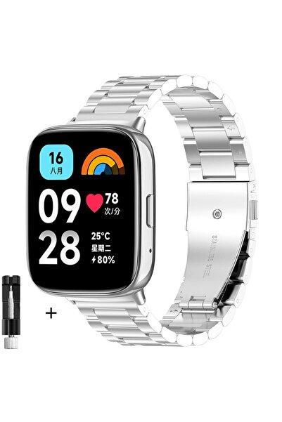 MMP SHOP Xiaomi Redmi Watch 3 Active Uyumlu Ayarlabilir Paslanmaz Çelik Akıll...