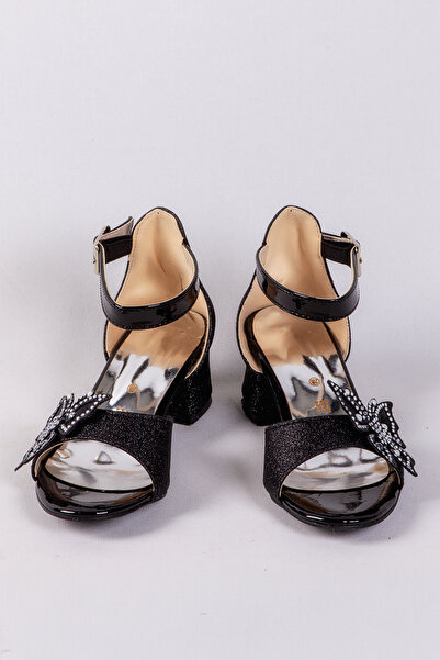 NS Little Dívčí třpytivé večerní společenské boty Butterfly, dívčí boty na podpatku