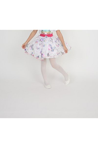 Dıgıl Kids Fusta pentru fete cu imprimeu fluturi multicolore 23 aprilie 29 octombrie 10 noiembrie 19 mai Haine de spectacol