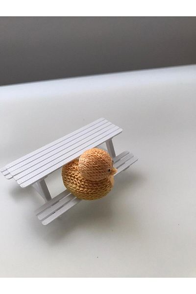 CESTOPİENO Miniature Bench Bioplastic Architectural Work / Model / Cake Decoration
