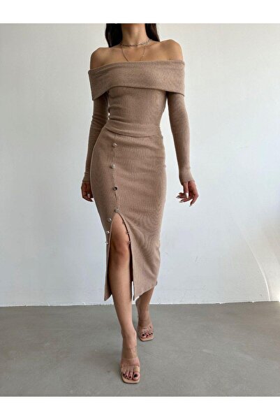 Jeevee مجموعة مادونا بلوزة ذات فتحة زر وتنورة مفصلة باللون الذهبي الوردي من ا...