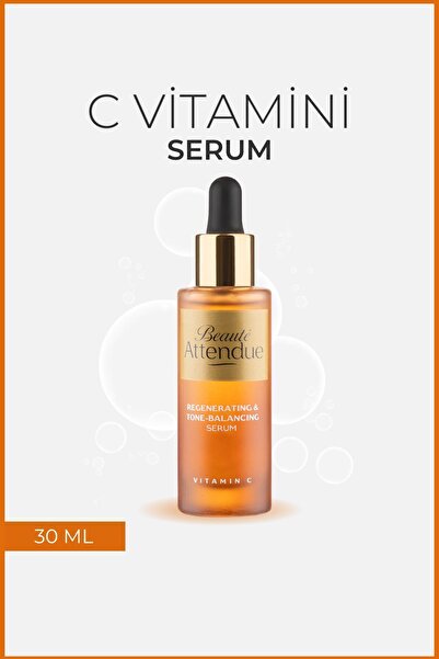 BEAUTE ATTENDUE Vitamin C Serum 30 ml – Leke Karşıtı, Aydınlatıcı ve Ton Eşitleyici Cilt Serumu