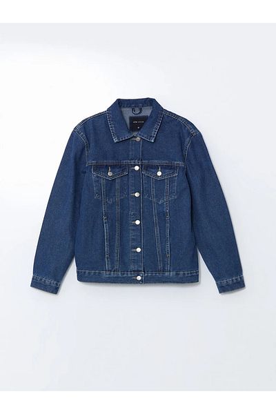 LC Waikiki Jachetă de jeans pentru femei LCW Vision cu guler de cămașă