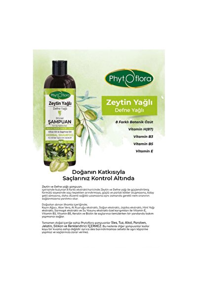 Phytoflora Zeytin Yağlı Defne Yağlı Bitkisel Şampuan