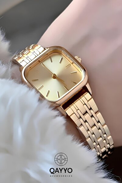 QAYYO Square Metal Women's Wristwatch Full Color