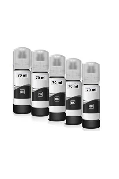EPSON 103 Muadil mürekkep 5 Adet siyah mürekkep 70 Ml 103 Ecotank L5290,l3266,l3260,l3256,l3251 btf