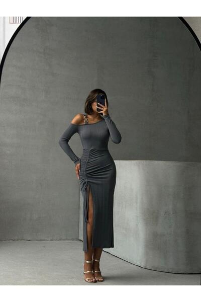 Jeevee Rochie din tricotaje - cu accesorii si fante