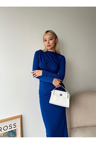 Jeevee Midi dlouhé šaty s dlouhým rukávem