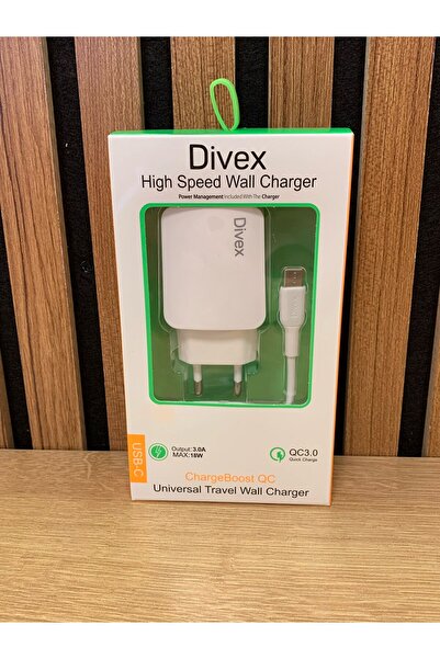 Divex 18W QC 3.0 Hızlı Şarj Cihazı + Type-C Kablo | Universal Travel Wall Cha...