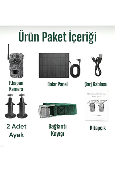 Urfakent 3 Sensörlü GPS Destekli 4G Sim Kartlı Solar Foto Kapan Kamera