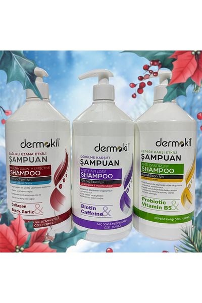 Dermokil Anti-Hair Loss & Collagen & Dandruff Shampoo 3X1000Ml
