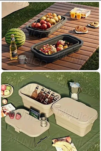 Munico Su Geçirmez Açık Hava Depolama Kutusu Katlanabilir Çeşit Eşyalar Sepet...