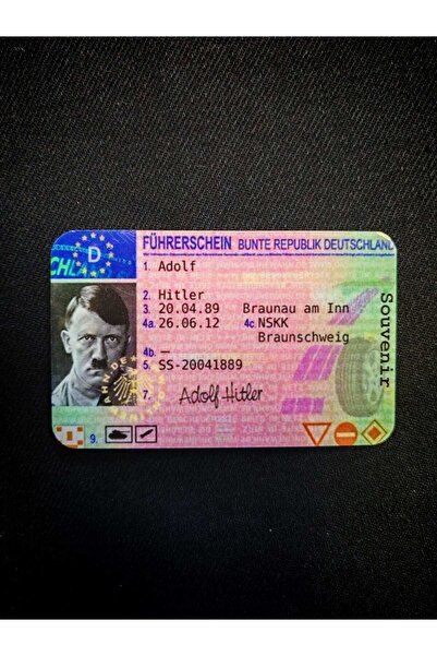 DÜKKAN DESİGN Dükkan Design A-dolf Parodi Ehliyet/Kimlik Kartı (Hediye ve Şak...