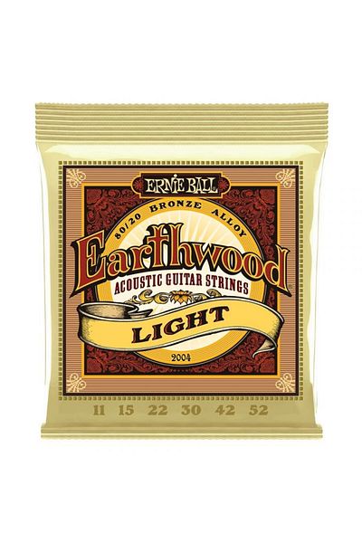 Ernie Ball P02004 Earthwood Light 80/20 Bronze 0.11 - 0.52 Akustik Gitar Teli