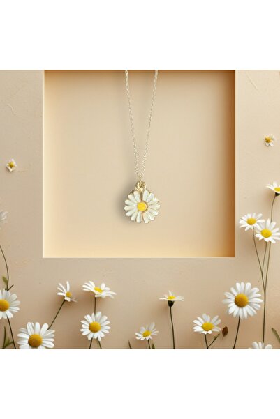 MUUN STORE Parçalı Papatya Kolye - Zarif ve Şık Takı, Sevgiliye Hediye, Şans Kolyesi
