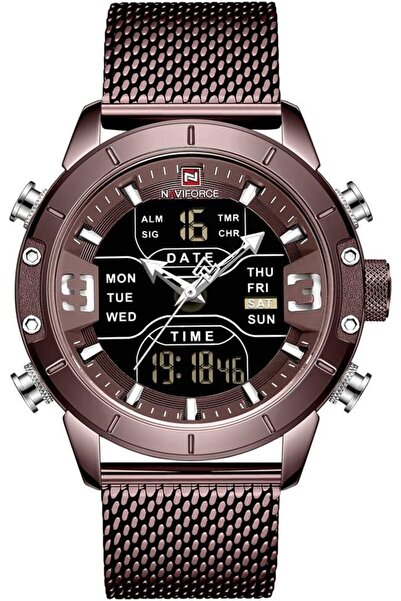 Naviforce Digital Watch Men Waterproof Sports Watches Stainless Steel Military Quartz Clock Wristwatch