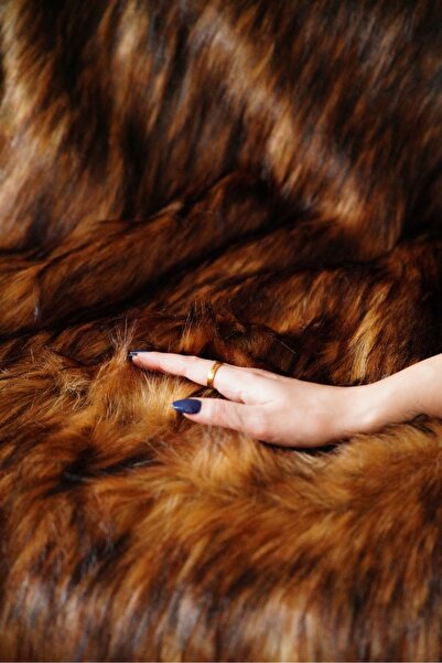 sevaradekor Non-Slip Plush Cover - 200X150 Coffee Walnut Tibetan Sofa Cover