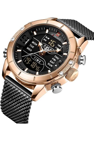 Naviforce Digital Watch Men Waterproof Sports Watches Stainless Steel Military Quartz Clock Wristwatch