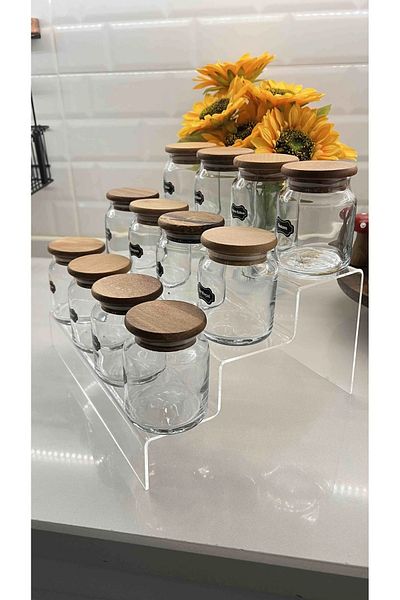 Trend Pleksi 3-Tier Ladder Stand (TRANSPARENT)