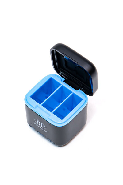 DP GP-810 Gopro Hero 9 10 11 12 Black Üçlü Batarya Pil Şarj Cihazı