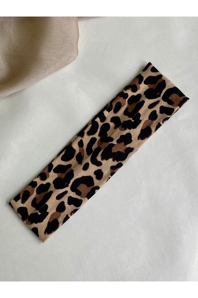 Twinssis Accessories Leopar Desenli Pamuklu Bandana
