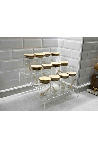 Trend Pleksi 3-Tier Ladder Stand (TRANSPARENT)