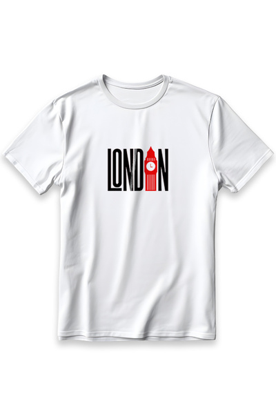 EZG Business Βαμβακερό μπλουζάκι London Printed Oversize Unisex - Αναπνεύσιμο...