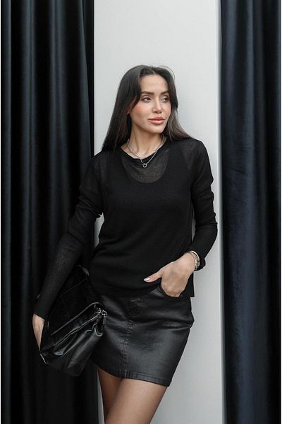 Havoş Fekete átlátszó tankblúz szett