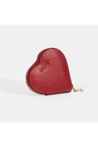 Desa Yelena Heart Light Burgundy Leather Wallet