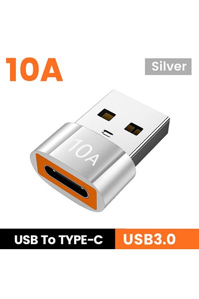 Choice محول NNBILI 10A OTG USB3.0 إلى النوع C محول من النوع C أنثى إلى USB ذكر شحن سريع نقل البيانات...