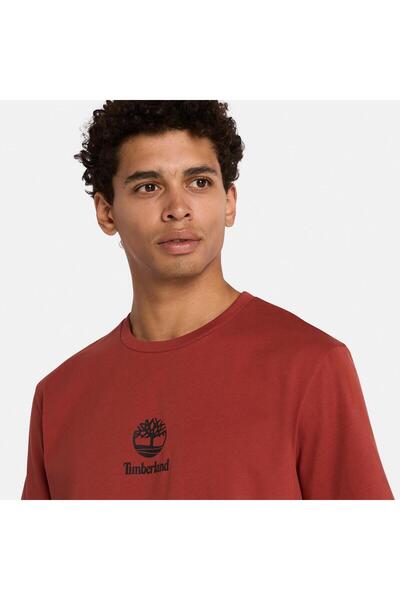 Timberland Men's Brown Logo Printed Short Sleeve T-Shirt - Tb0A6Wwteod1