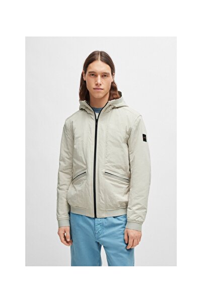 BOSS Karışık malzemeden normal kesim su geçirmez ceket