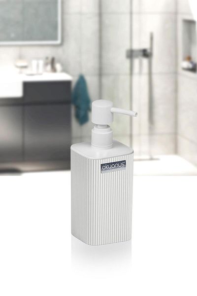 Okyanus Home Диспенсър за течен сапун Mina White Square Striped