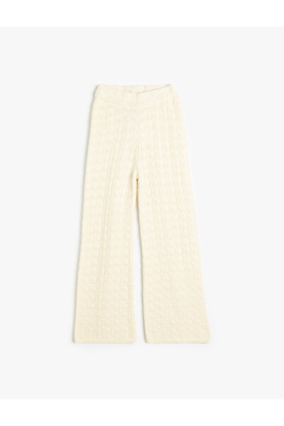 Koton Bol Paça Ajurlu Triko Pantolon