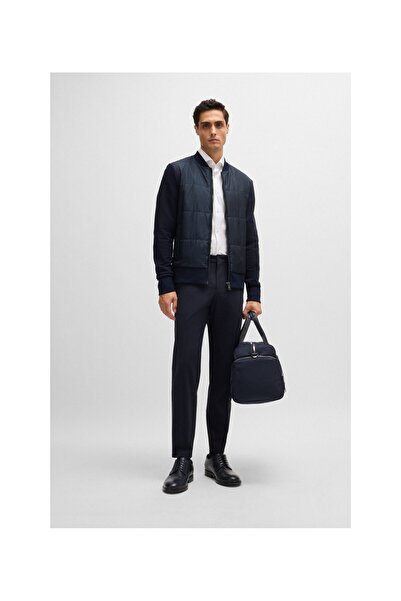 BOSS Organik Pamuk Ve Teknik Kumaştan Fermuarlı Sweatshirt