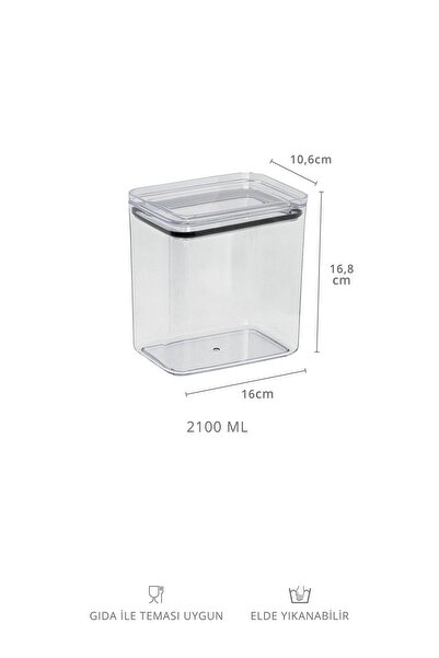 Okyanus Home Deterjan-tablet 2 Adet Vakumlu Dikdörtgen 2.1 Lt Saklama Kabı