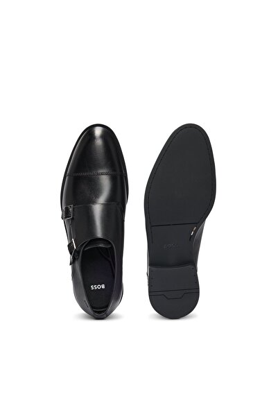 BOSS Çift bantlı deri iş ayakkabısı