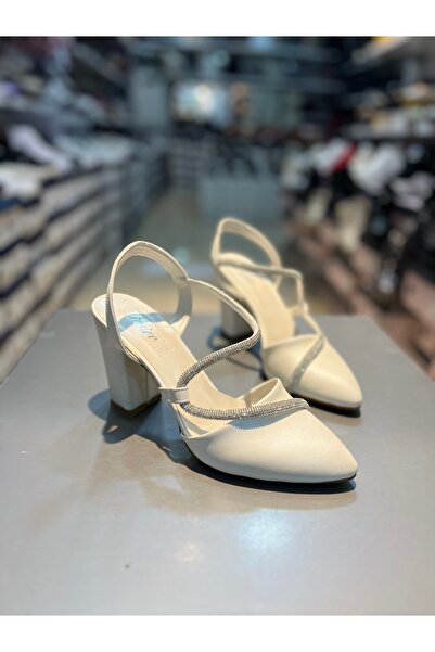 Hacıoğlu Ayakkabı Pantofi de damă Kriste Bell cu toc elegant Stone