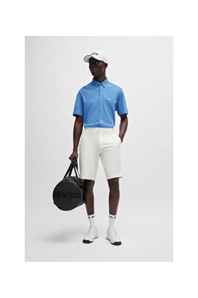 BOSS Kırışmaya dayanıklı örme pamuktan normal kesim gömlek