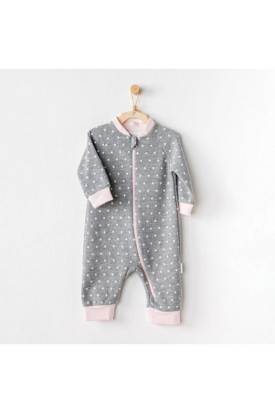andywawa Ac24386 Meow Baby - Gray Jumpsuit
