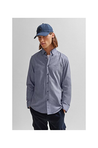 BOSS Organik Oxford Pamuklu Normal Kesim Gömlek