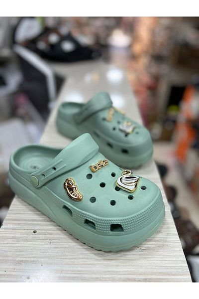 Akınal Bella High-Sole Stoned Women's Slippers