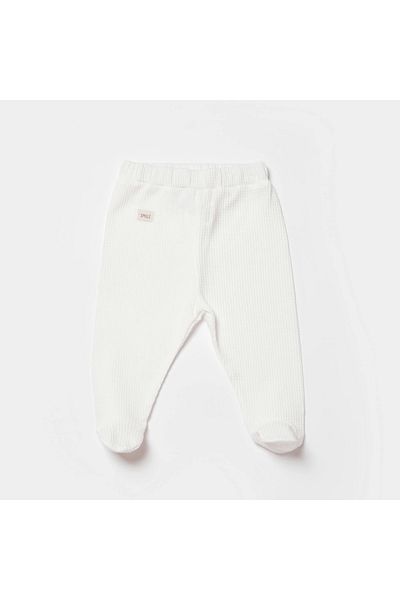 Biorganic Bibaby Biorganic Waffle Smile Booties Pants 57899 Ecru