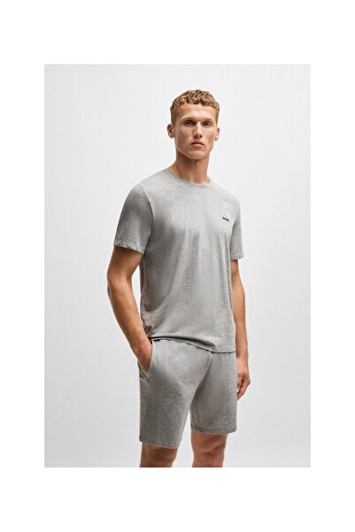 BOSS Logo Detaylı Esnek Pamuklu Normal Kesim Tişört