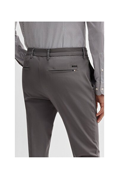 BOSS Esnek pamuk karışımlı dar kesim pantolon